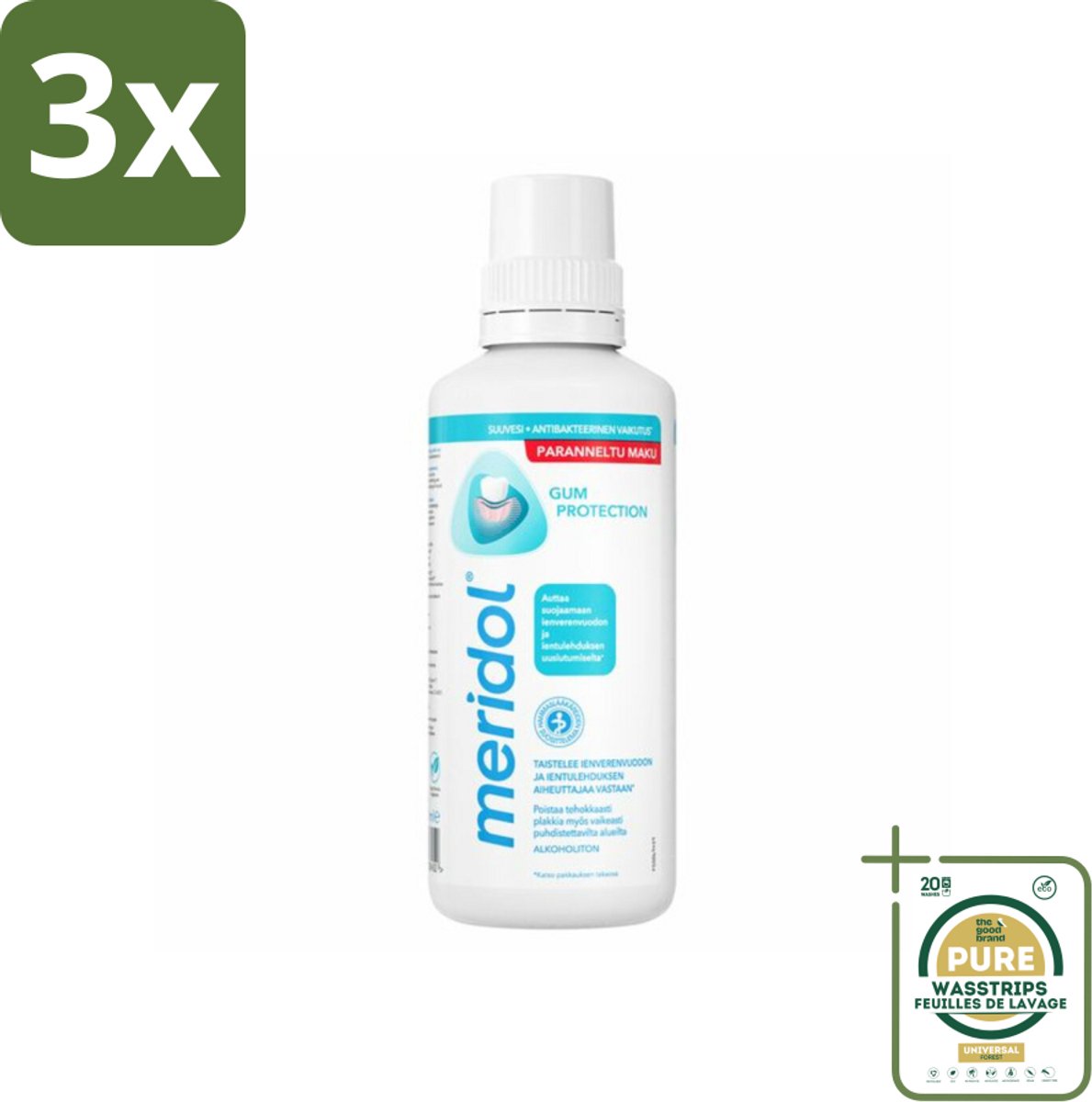 3 x Meridol Mondspoeling Tandvleesbescherming 400 ml - Grootverpakking - Mondspoeling - Tandvleesbescherming - Tandvleesverzorging - Mondhygiëne - Tandvleesproblemen