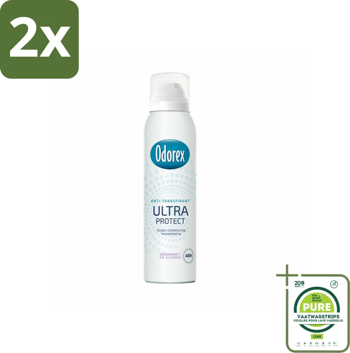 Odorex - Deodorant Spray - Ultra Protect - Extra Krachtig - 150 ml - Voordeelverpakking - 2 stuks - Anti-transpirant spray - Zweetbeheersing