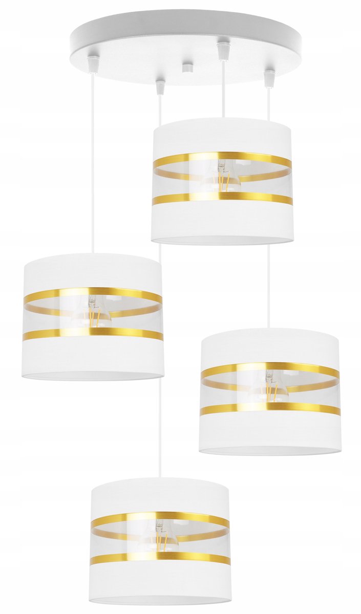 Luxe Hanglamp Salon - Goud & Wit - Glamour Stijl - E27