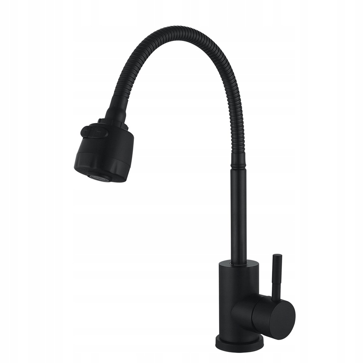 WEZER EKO4D-01-BLACK Keukenkraan met Flexibele Uitloop - Zwart