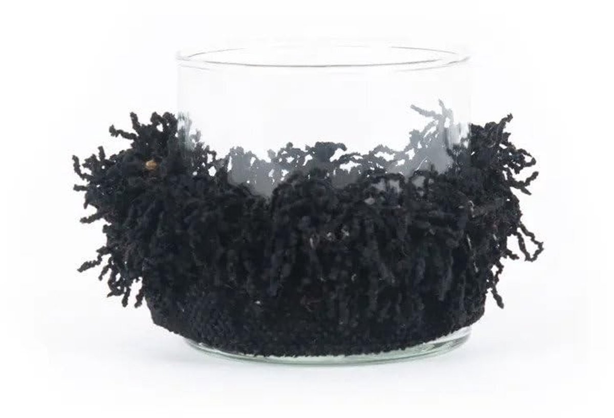 Elzusha - Candle Holder - Zwart Velvet - S