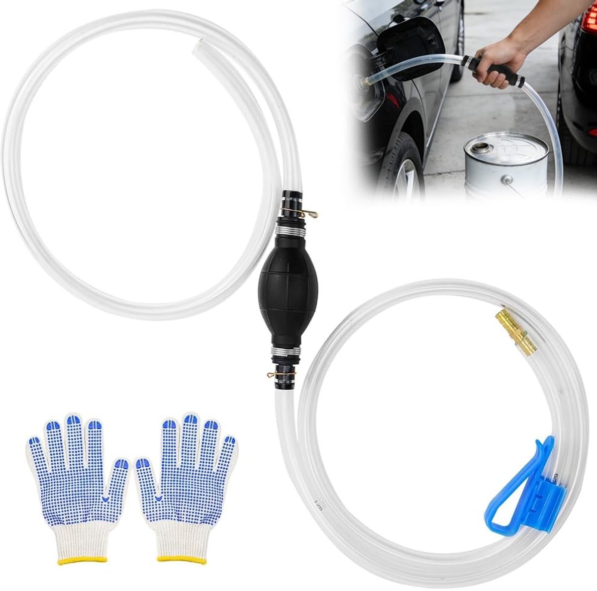 Elzusha - Handmatige Oliepomp met Siphon Slangen voor Vloeistoffen