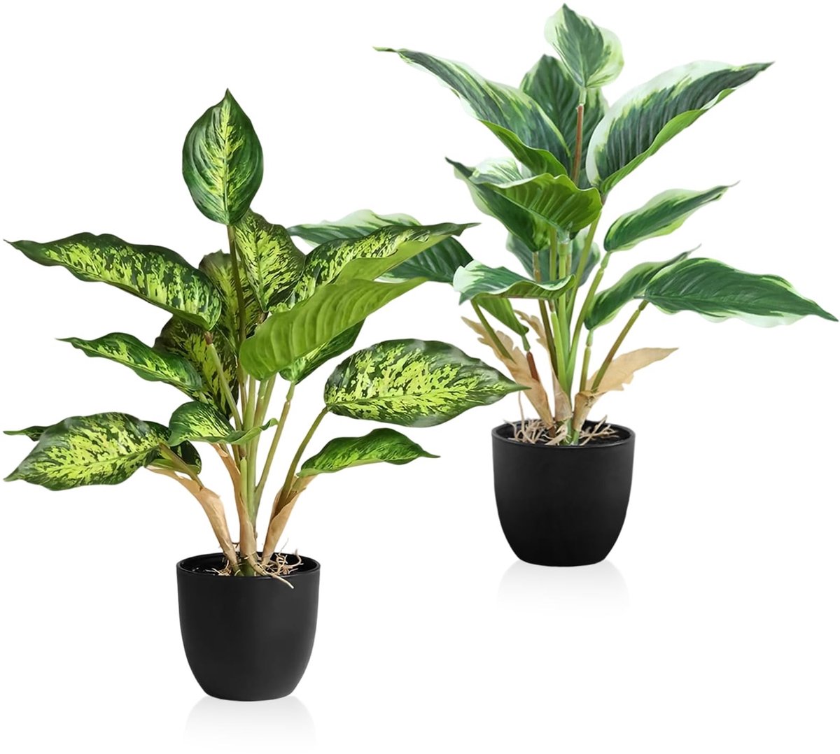 Elzusha - Set van 2 Kunstplanten in Pot voor Binnen en Buiten Decoratie