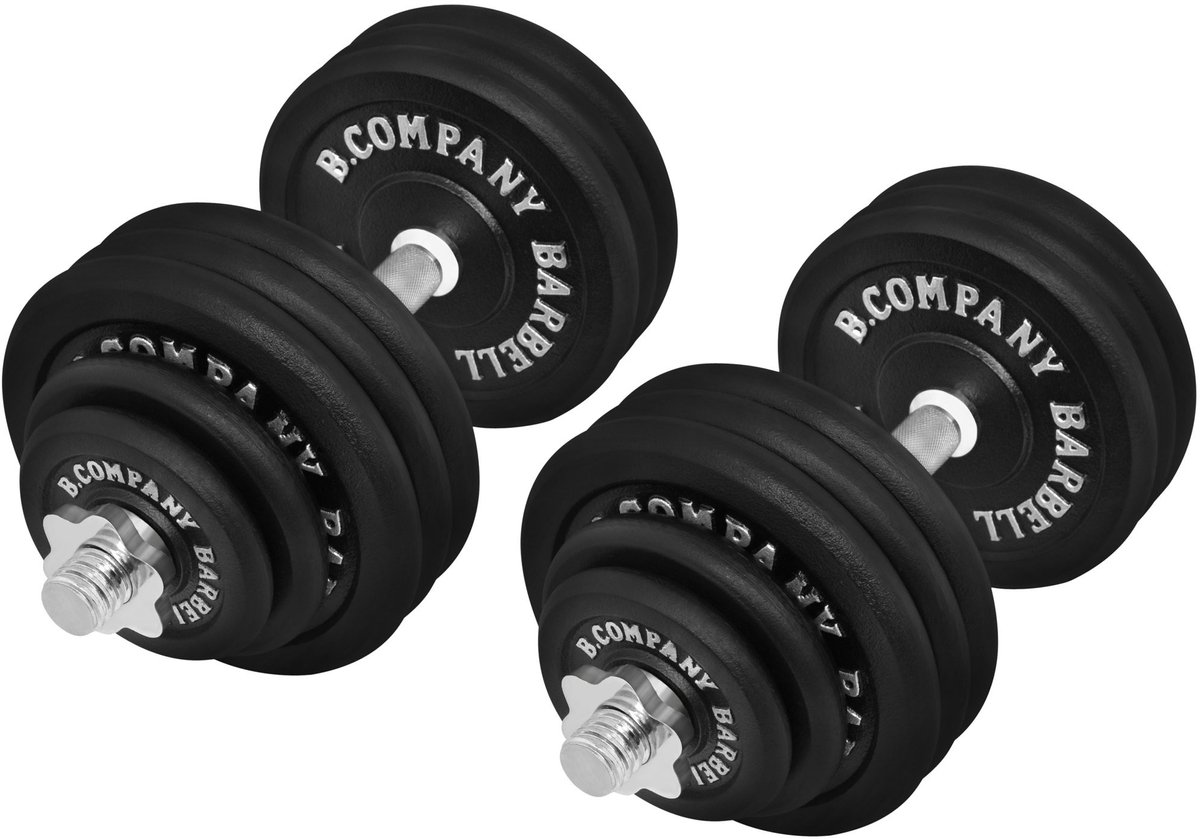 Elzusha - Gietijzeren Dumbbell Set 80 kg met Gewichtsschijven