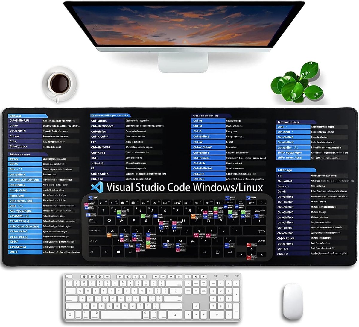 Grote en Dikke Muismat van 900 x 400 x 3 mm, Waterdicht Ontwerp, Ideaal voor Visual Studio Code en Gaming
