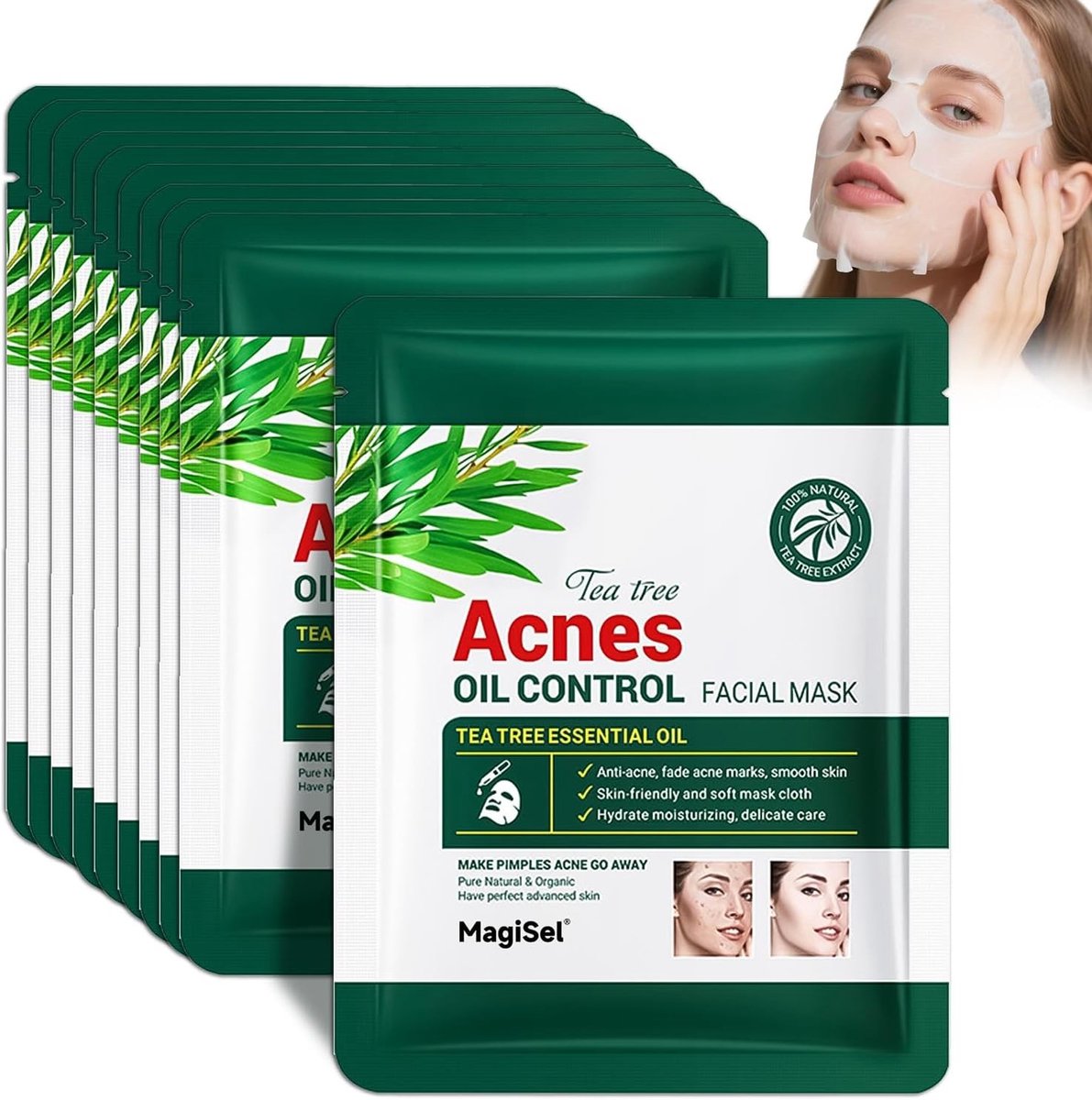 Onzichtbare Pimple Patches voor het Gezicht, 10 Stuks, Vermindert Puistjes, Onzuiverheden en Mee-eters voor een Stralende Huid