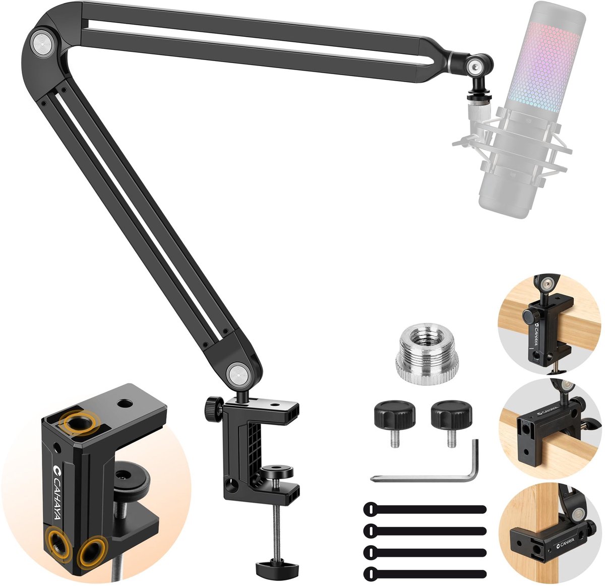 Elzusha - Professionele Microfoon Arm met Verstelbare Bevestiging