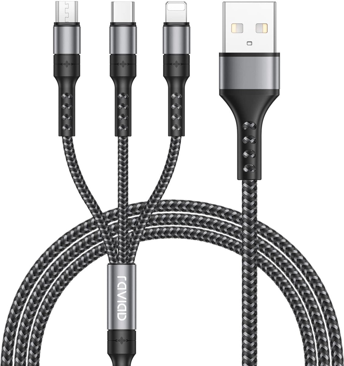 Elzusha - 3-in-1 Multi-oplaadkabel [2M] met Snellaadfunctie