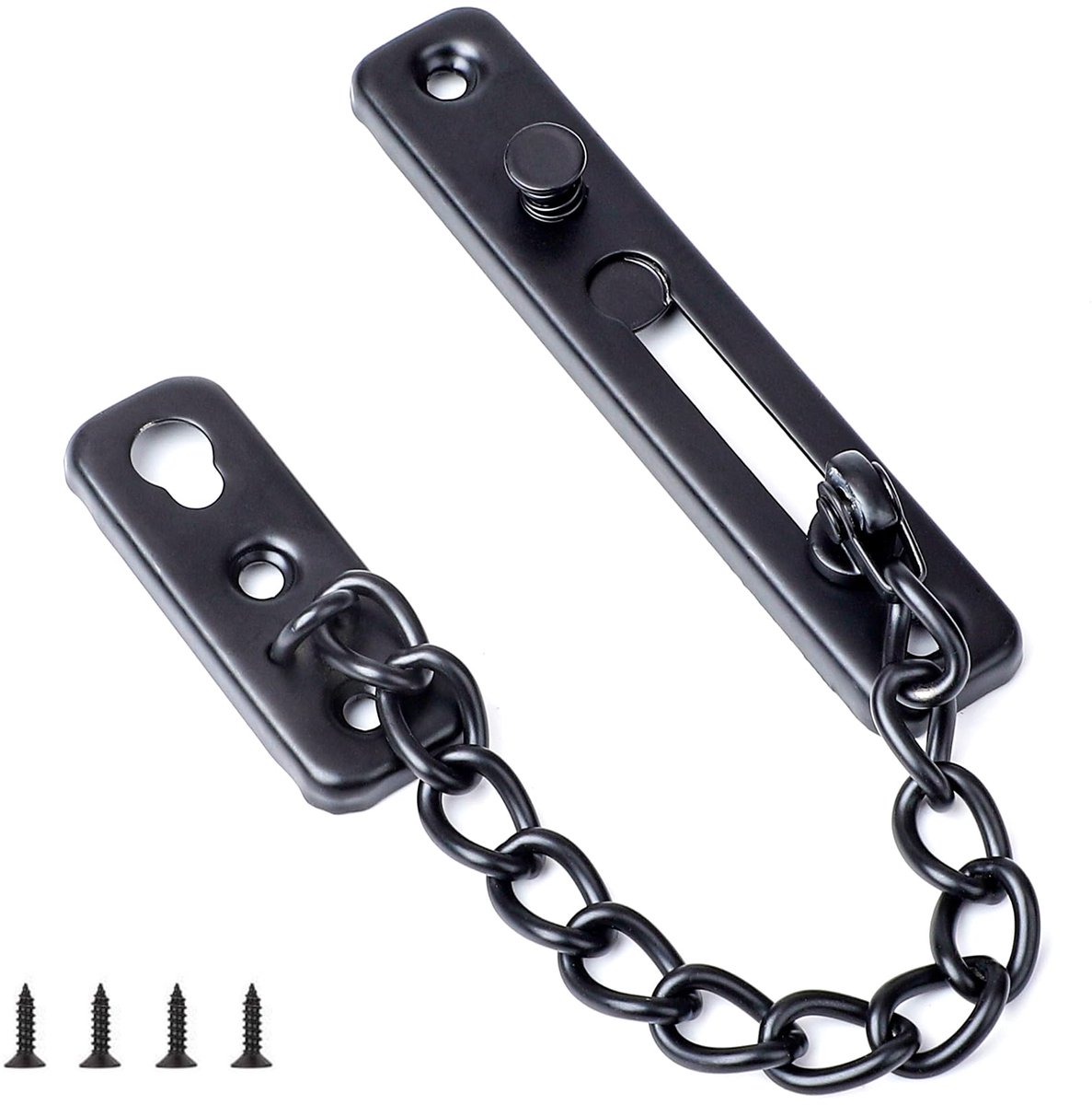 Elzusha- Deurketting Roestvrij Staal - Deurbeveiliging - Deurslot - Veiligheidsketting - Binnendeur - 12 cm met 19 cm Ketting