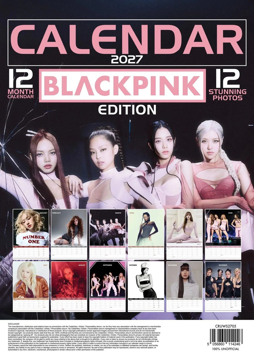 Blackpink A3 Kalender 2027
