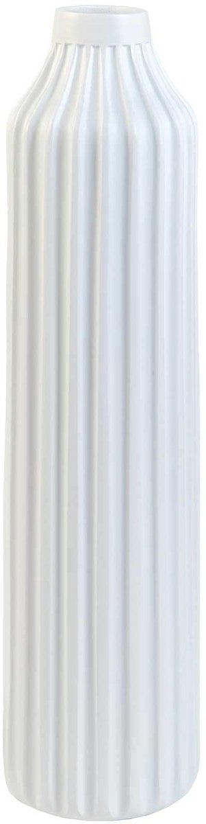 Elzusha - Bodenvase Fiberglas 20x80 cm Wit Golfoptiek