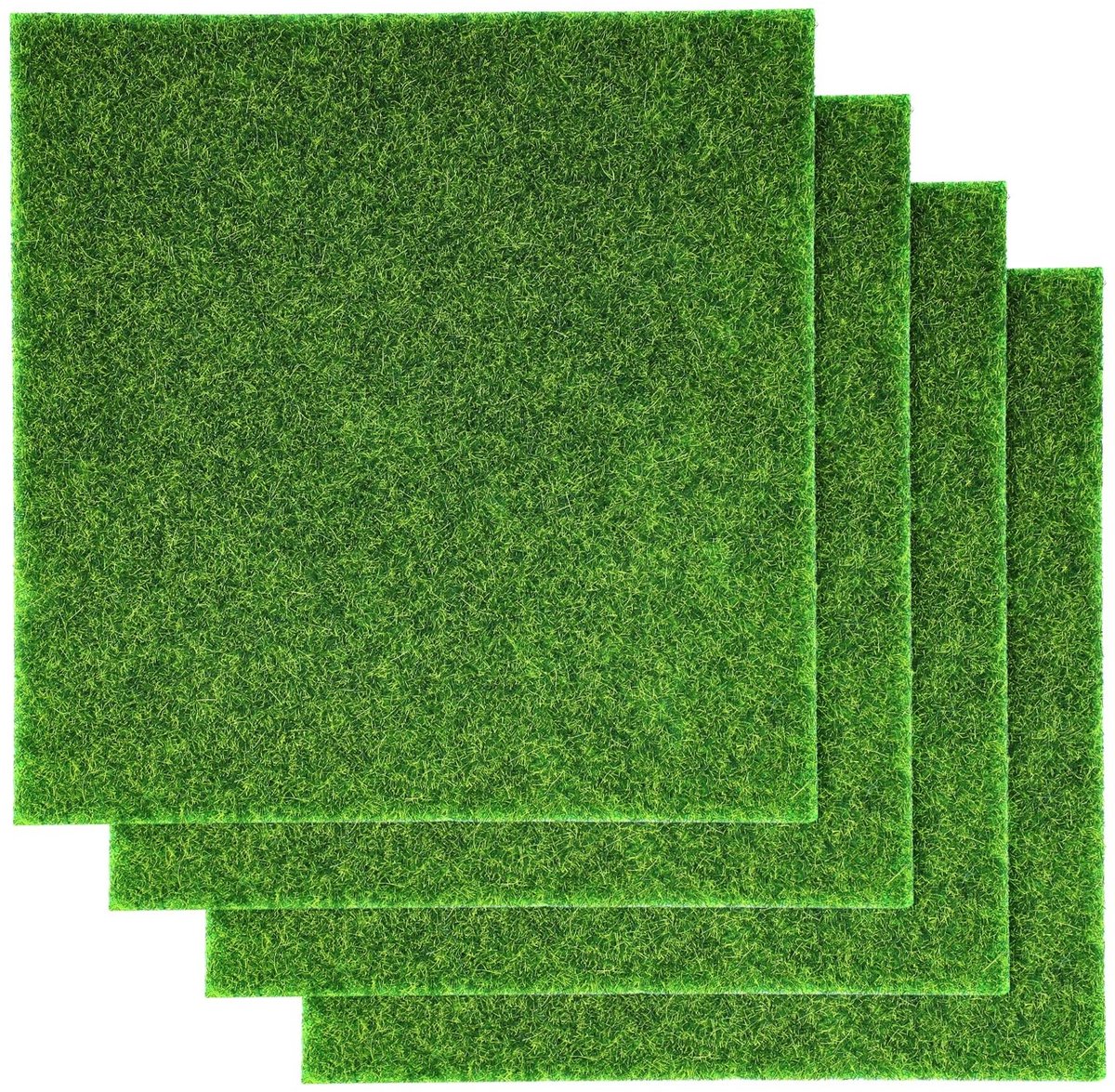 Elzusha - Set van 4 Kunstgras voor Miniatuurtuin Decoratie