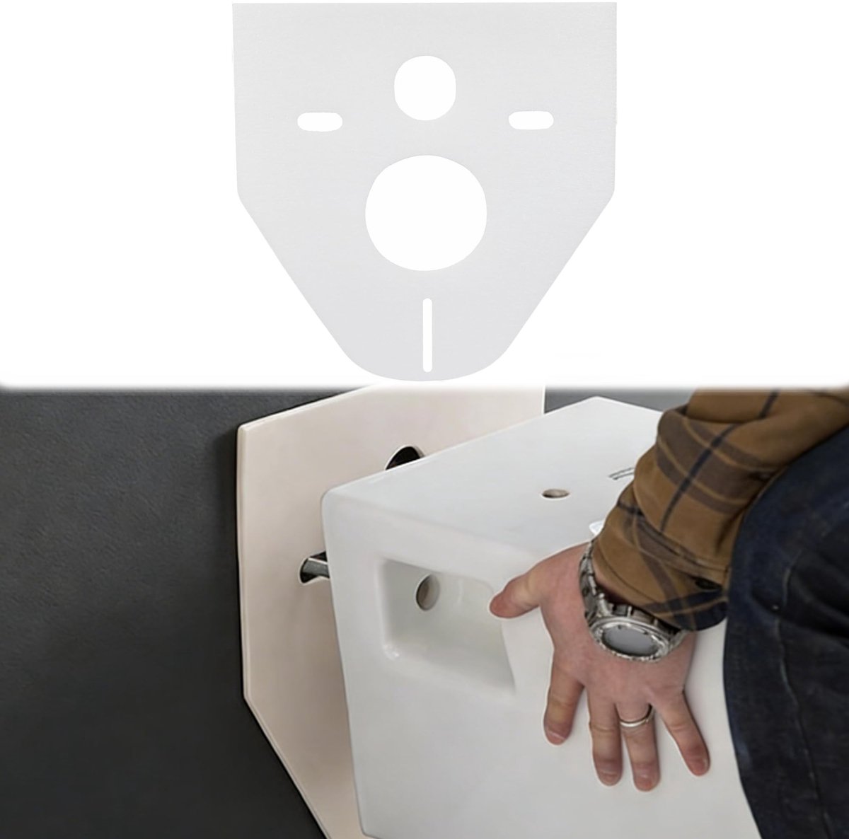 Elzusha - Verborgen Toilet Geluidsisolatie Pad voor Rust