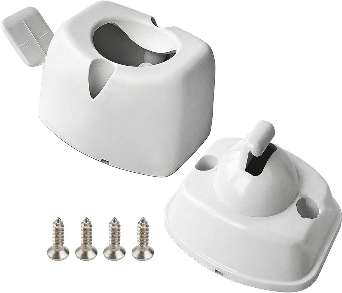 Deurvanger Caravan - Vanghaak Camper - Buitendeuren Vastzetten - Sterk Nylon Materiaal - 8x5 cm - Wit