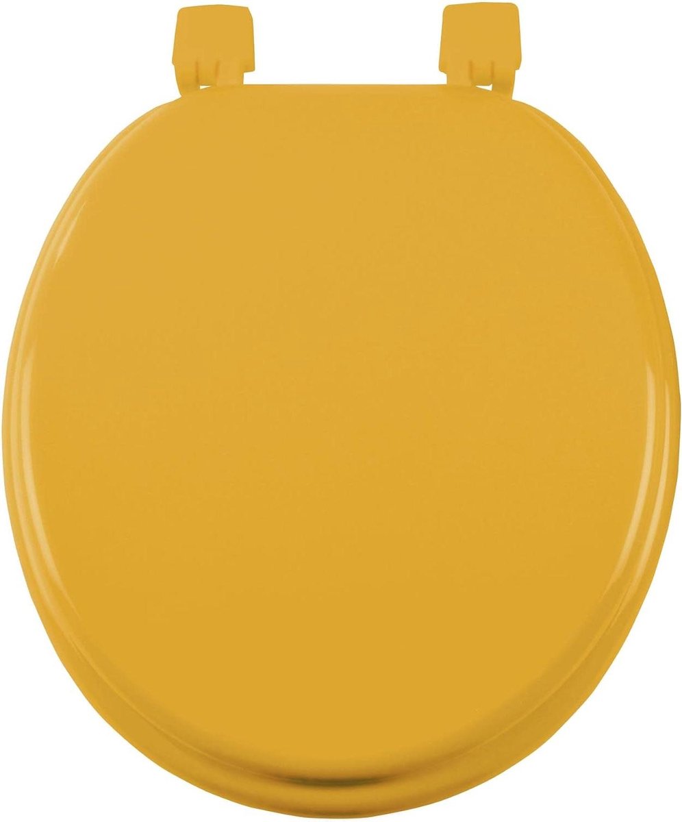 Toiletbril - Toiletdeksel - Badkamer Inrichting - MDF Materiaal - 37 x 47 cm - Oker
