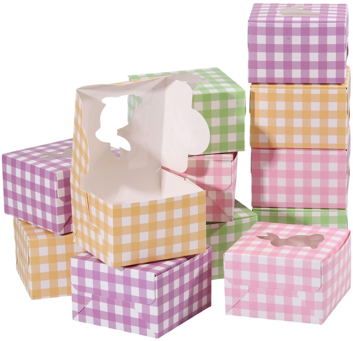 Elzusha - Set van 24 Paasgeschenkdozen met Konijntjes Motief