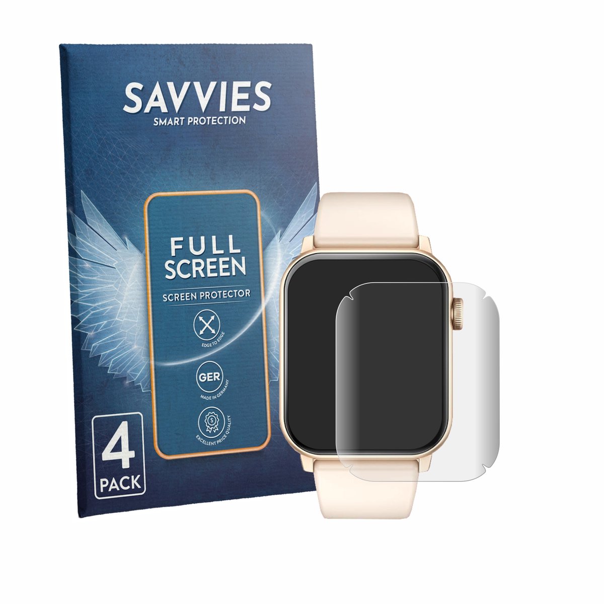 Savvies - Screenprotector voor Tisoutec TG09 1.85" - Folie Beschermfolie transparant volledig dekking 4 Stuks