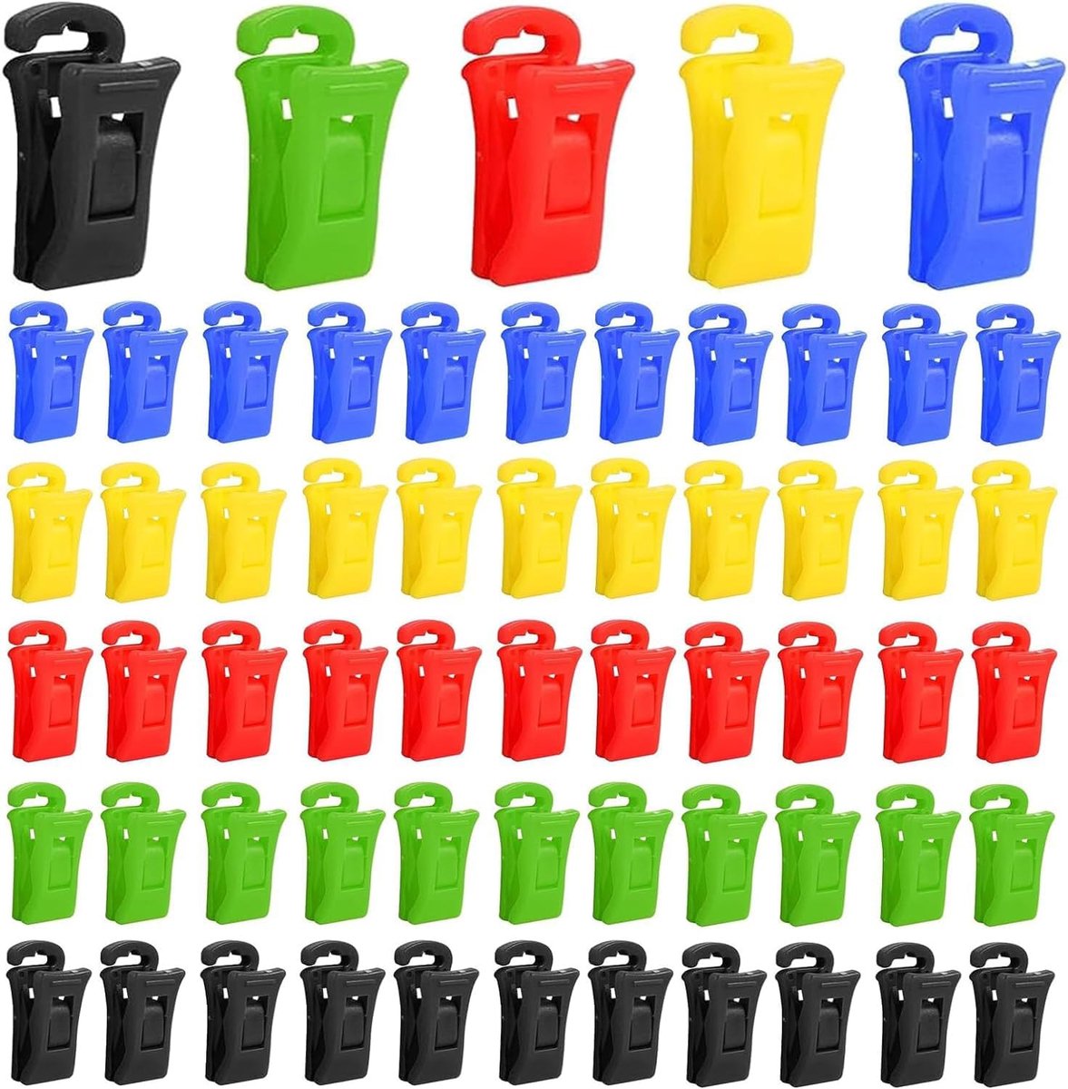 Elzusha - 60 Stuks Wasclips voor Sokken - Kleur Mix voor Opbergen