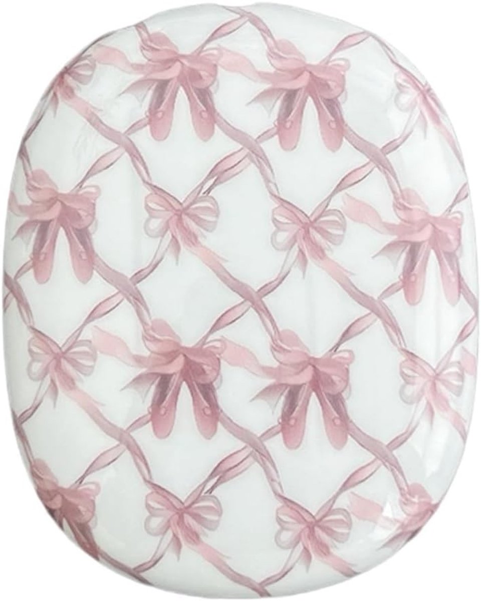 Schattige Bloemenstrik Hoes voor AirPods Max Hoofdtelefoon, Zachte TPU Huid, Antikras en Beschermend voor Dames en Meisjes, Perfecte Pasvorm en Antislip
