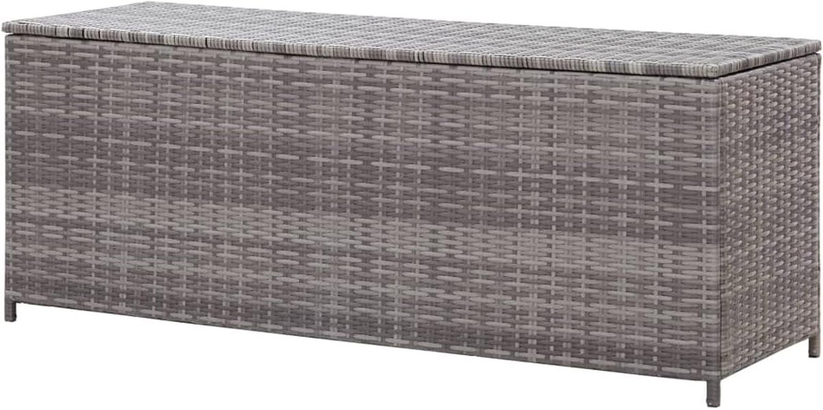 Opbergbox Tuin - Buitenbox Terras - Spullen Opbergen - Weerbestendig PE - 120 cm - Grijs