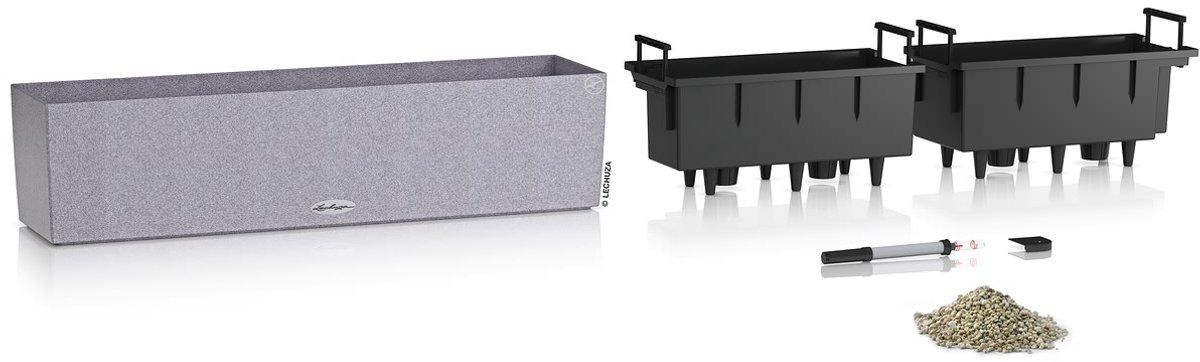 Lechuza Balconera Stone 80 - Planter - with removable inner pot