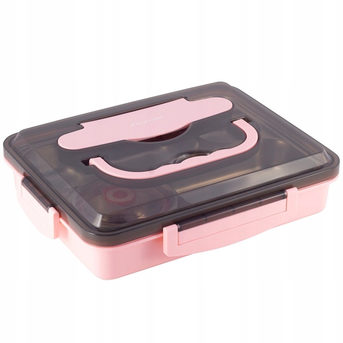 Lunchbox met Bestekvak en RVS Binnenkant - 5 Vakken