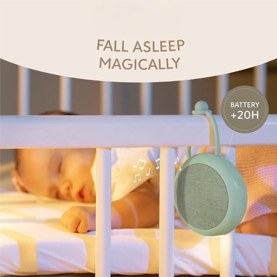 Verte White Noise Machine - Groen - Slaapliedje Voor Baby's - Nachtlampje En Witte Ruis Om Baby's Te Laten Slapen - 15 Geluiden - Oplaadbaar Via USB van Verte — afbeelding 4