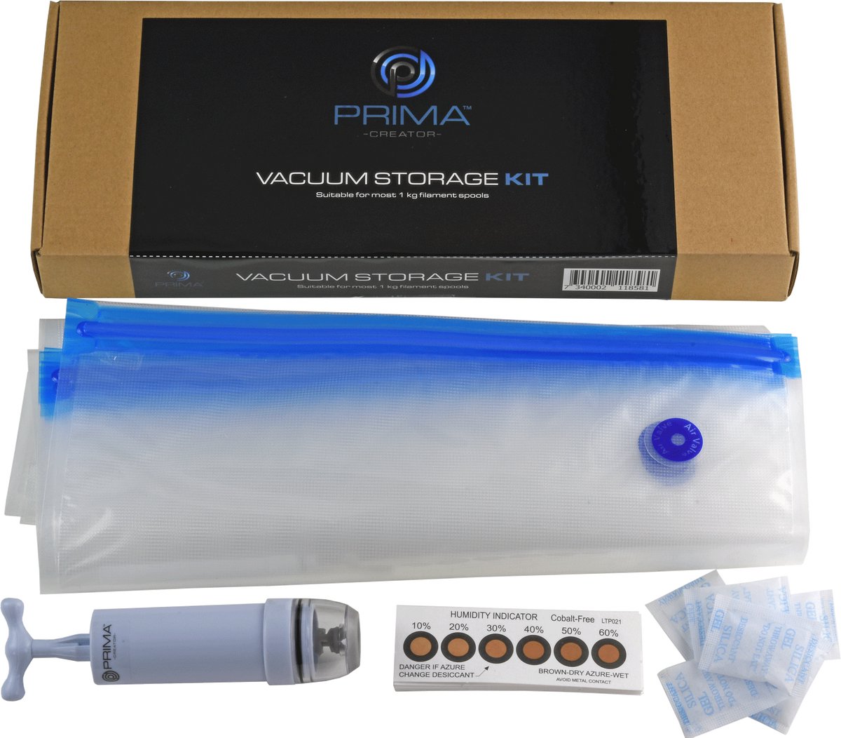 PrimaCreator Airtight Filament Storage Box – Vochtvrije Opslag voor 3D Print Filament