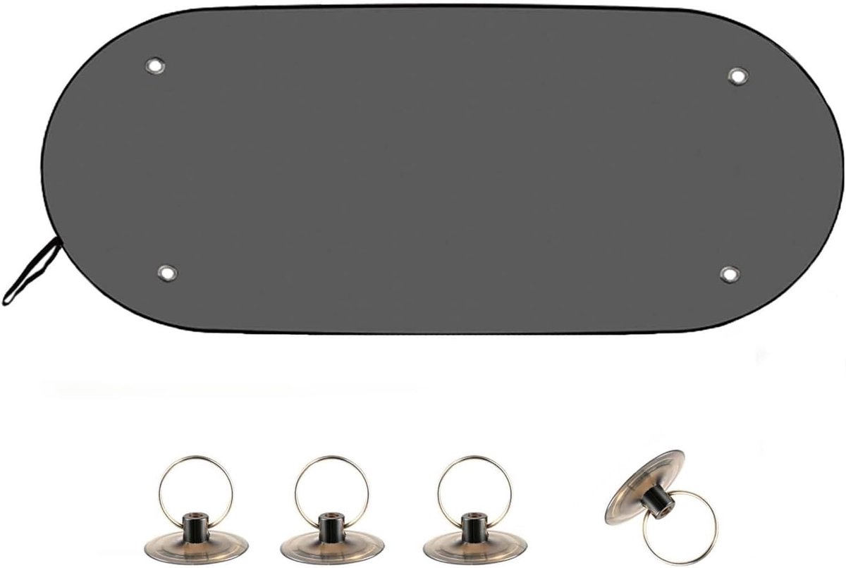 Zonwering Achterruit Auto - 100 x 50 cm - Ademend Mesh met Zuignappen - Voor Kinderen en Gezinnen
