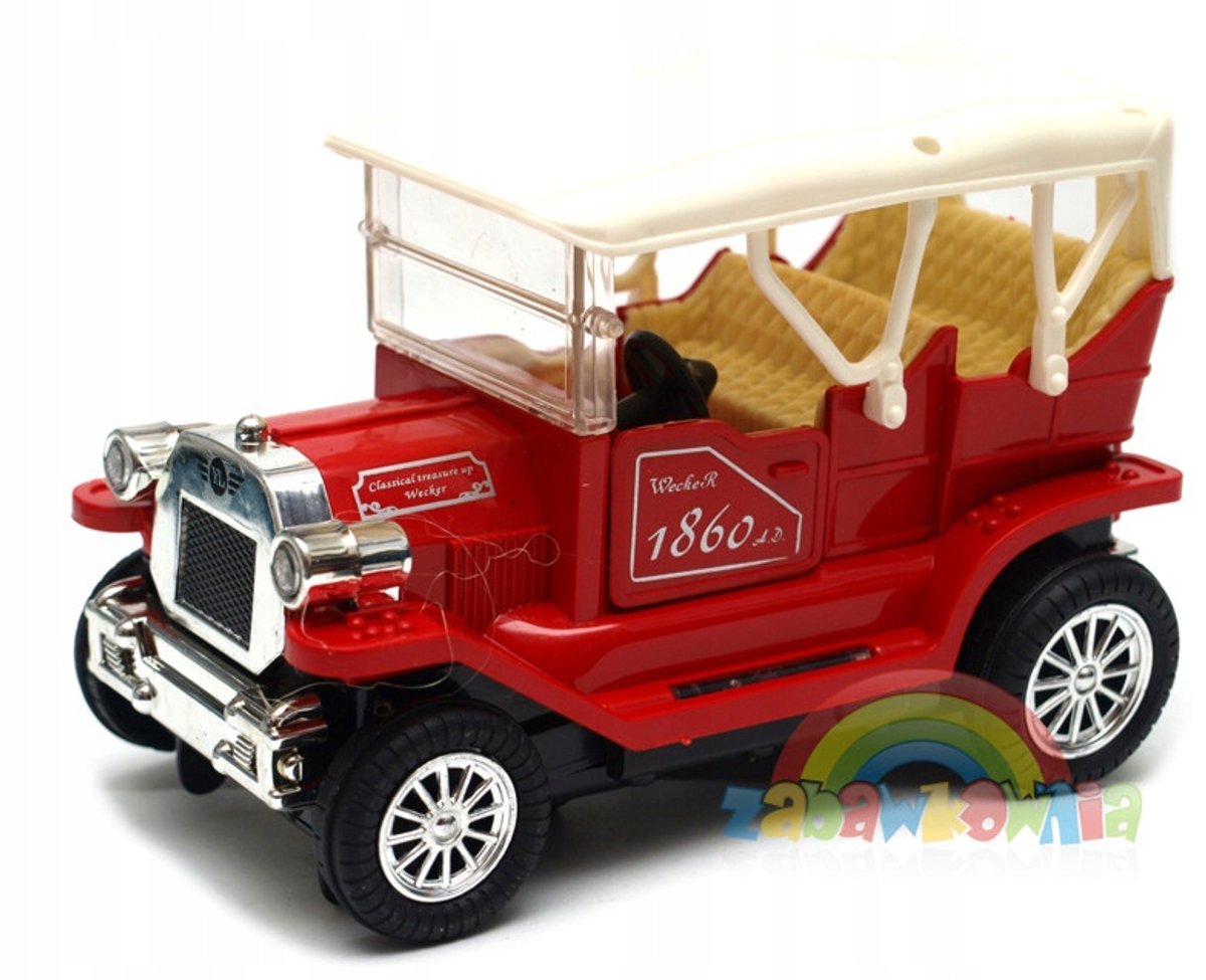 Retro Speelgoedauto met Licht, Geluid en Deuren