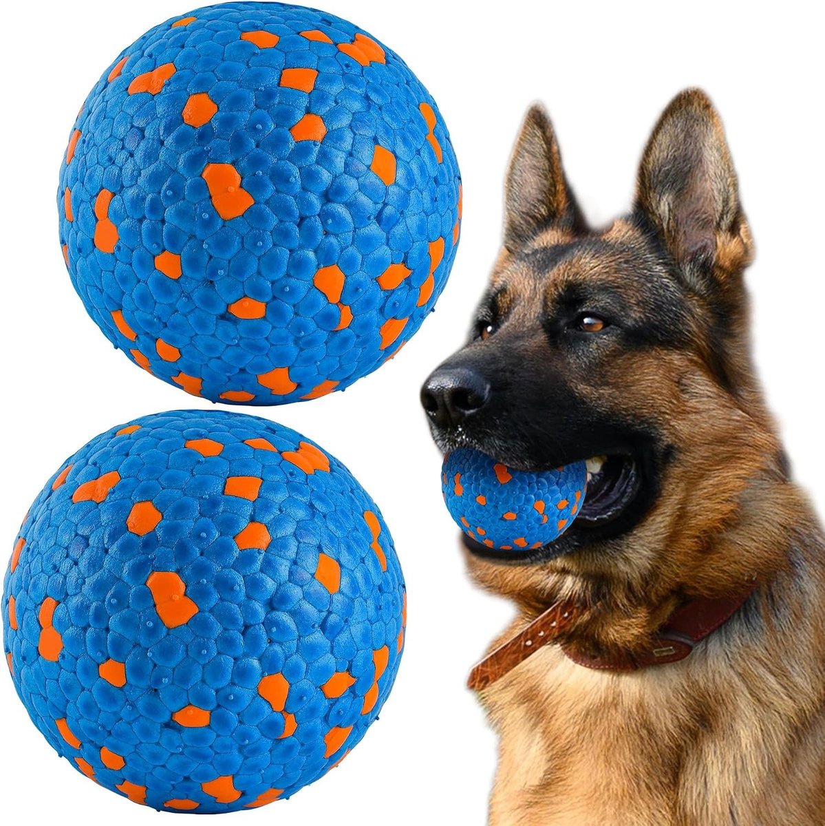 Onverwoestbare hondenballen voor agressief kauwen - Tennisballen voor training, veilig voor puppy's en geschikt voor grote, middelgrote en kleine honden