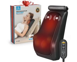 Shiatsu Massagekussen – Nek & Rug Massage – 8 Massageknoppen – 3 Warmtestanden – 3 Intensiteiten
