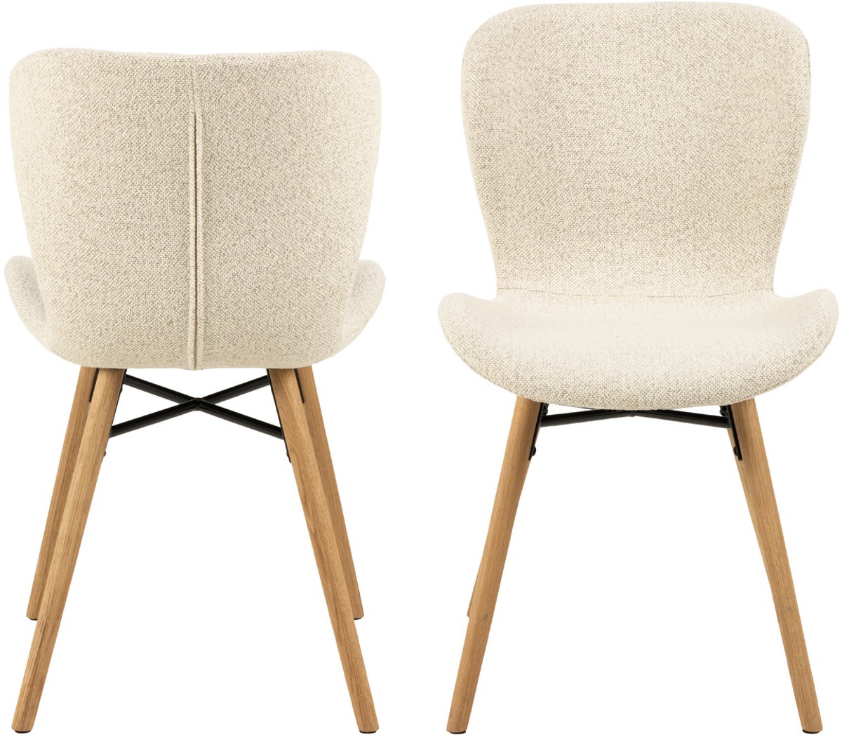 Eetkamerstoel Zaria Crème - Giga Living - Set van 2