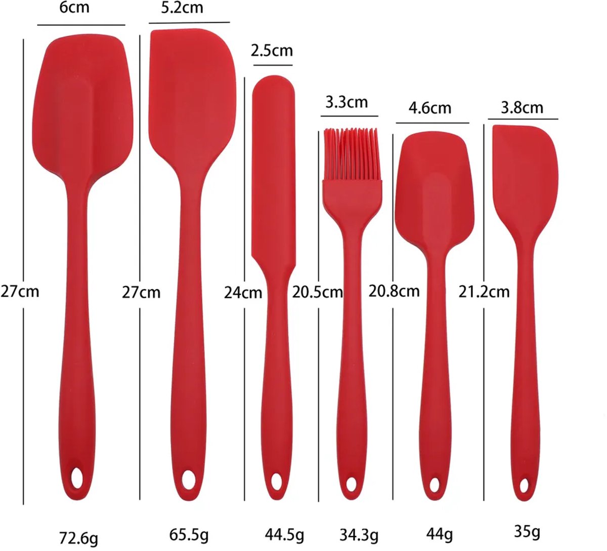 Deegschraper, siliconen kooklepel, spatel