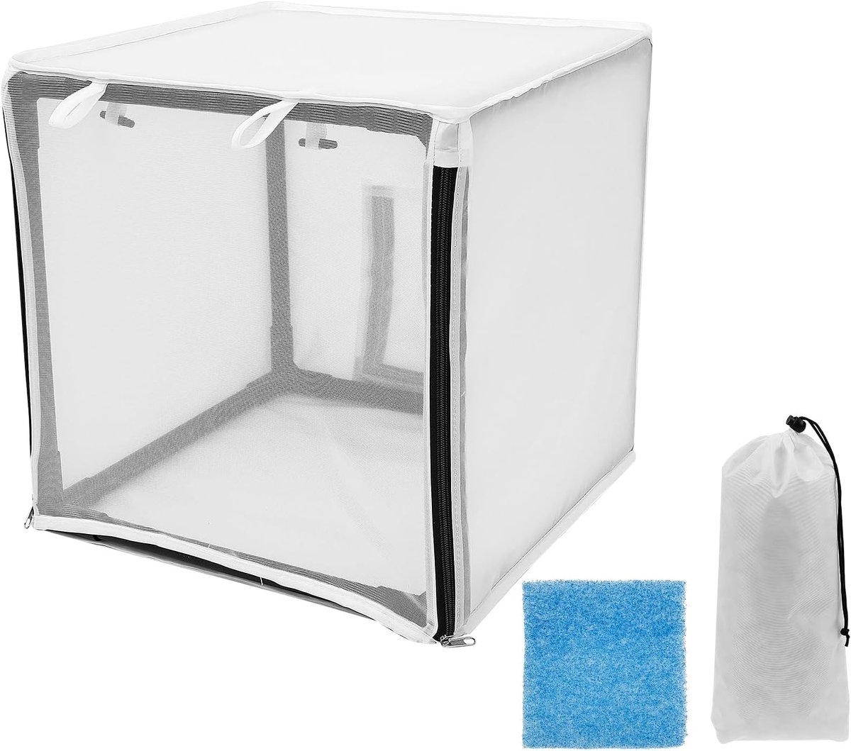 Draagbare spuitcabine voor modelverf, airbrush schilderen en DIY-projecten, 38.8 cm, wit