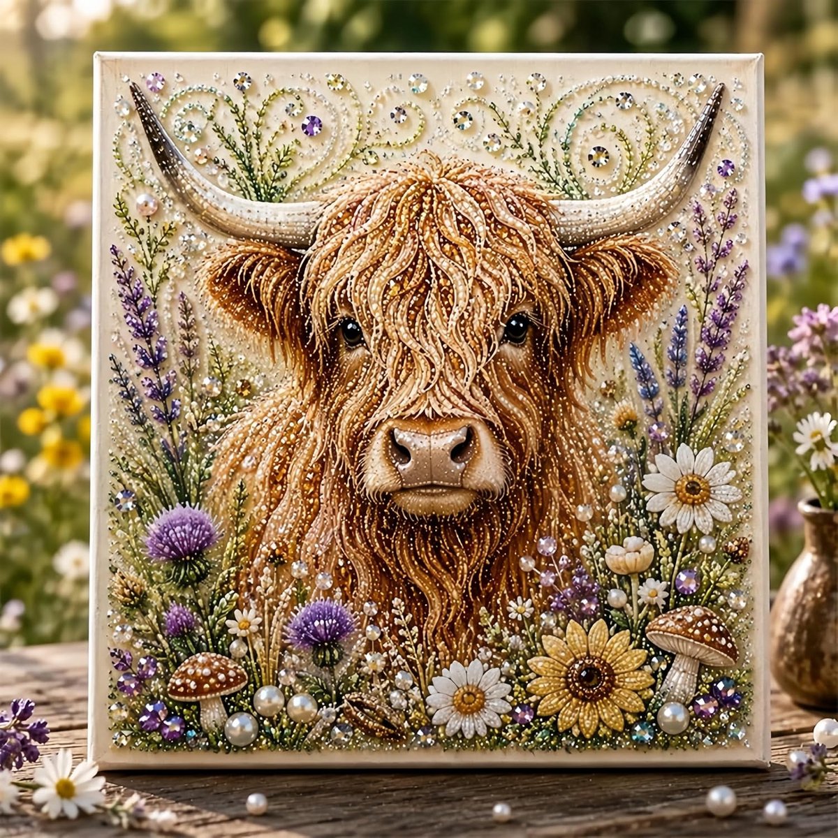 DIY Diamond Painting - Diamond painting set met dierenthema - DIY Feestelijke Decoraties - Raamhangers - Muurdecoraties - Geschikt voor knutselaars - bruin
