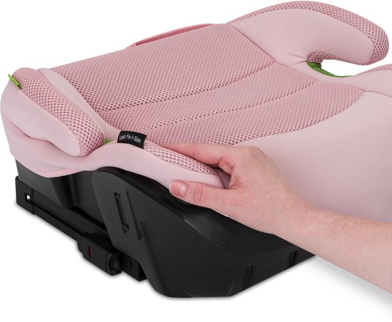 Lionelo Luuk FIX i-Size - Zitverhoger - ISOFIX - Autostoel Booster - 22-36 kg, 125-150 cm - Voorwaarts Gericht - i-Size R129/04 - Brede Zitting met Dri-Seat & EPE-schuim - Armleuningen - Roze — afbeelding 5