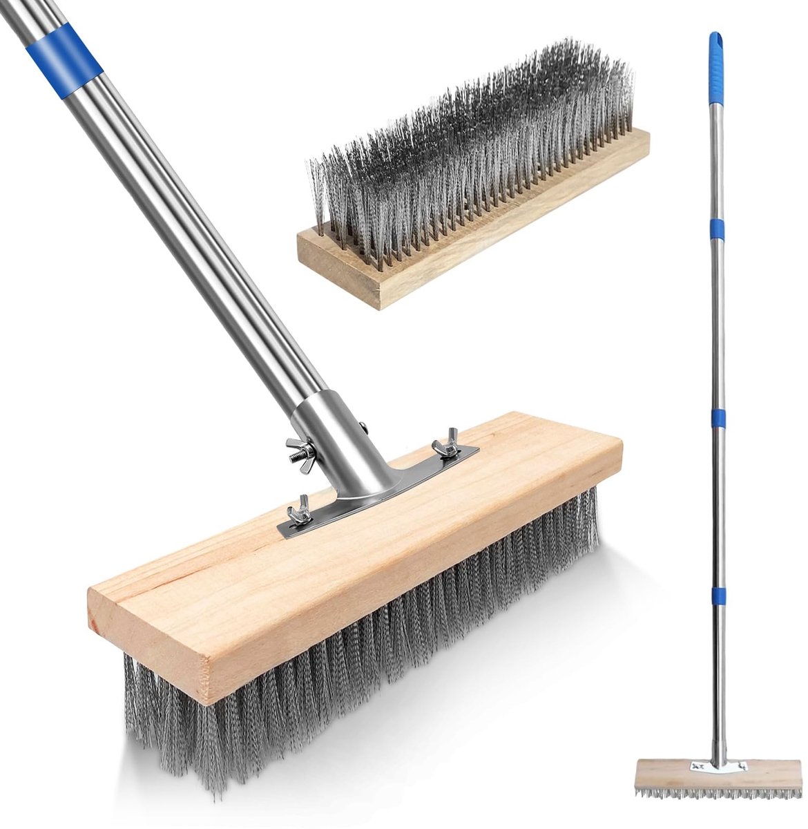 Elzusha - Draadborstel 30 cm met Handvat - Ideaal voor Buiten en Garage