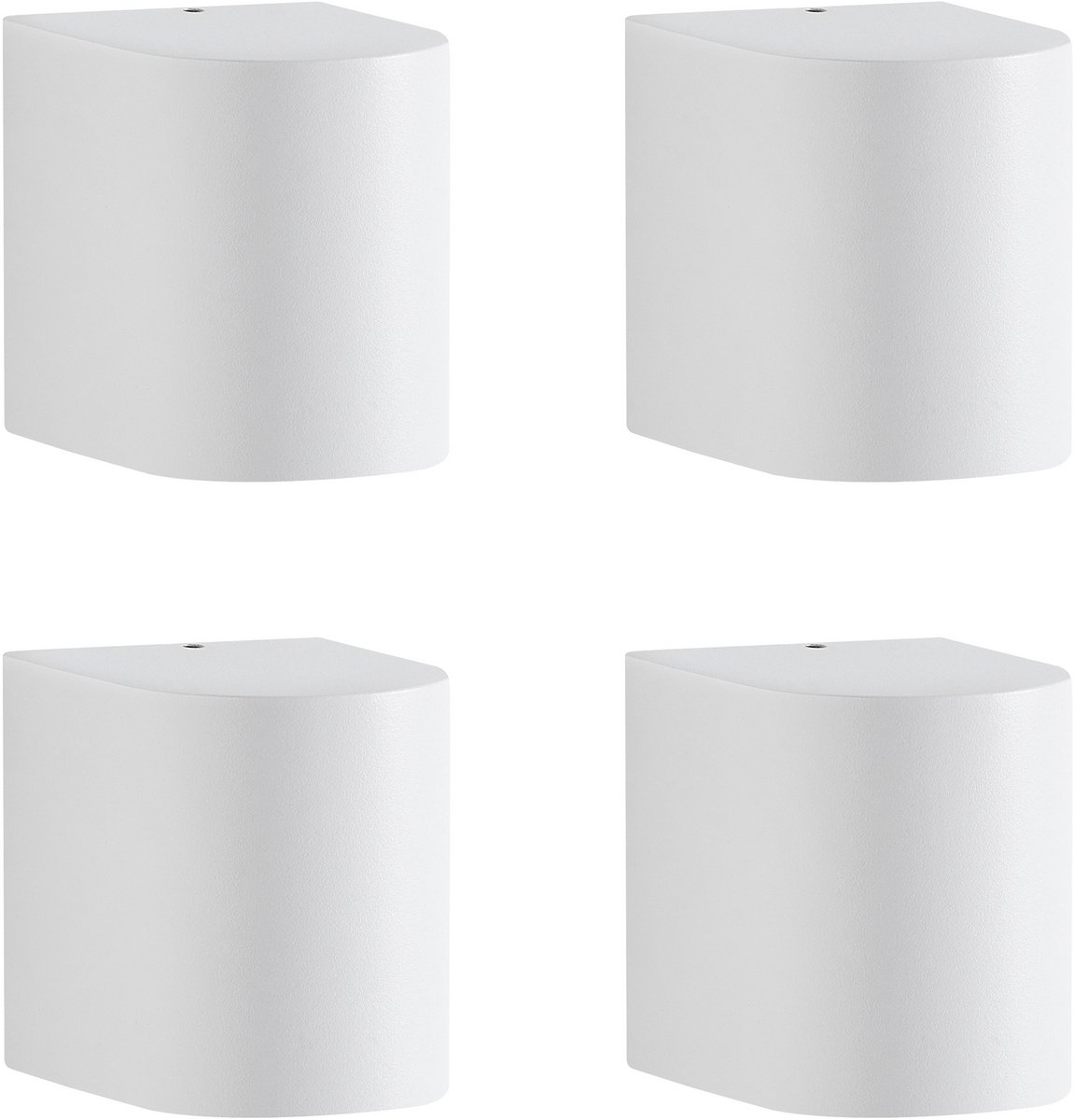 AVIA - Set van 4 led buiten wandlampen - Wit - Aluminium