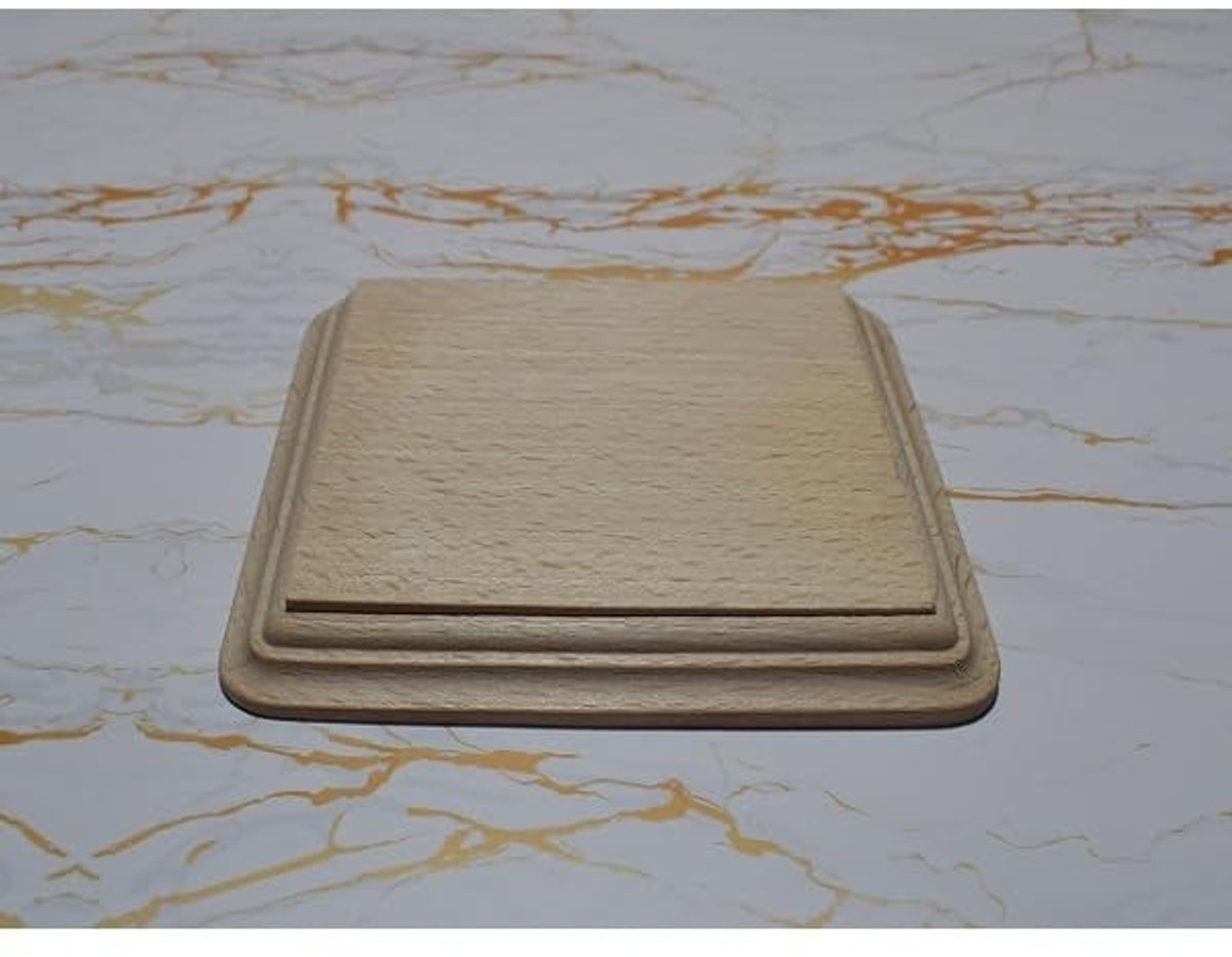 Elzusha - Beuken Houten Onderzetter met Randafwerking 12x12 cm