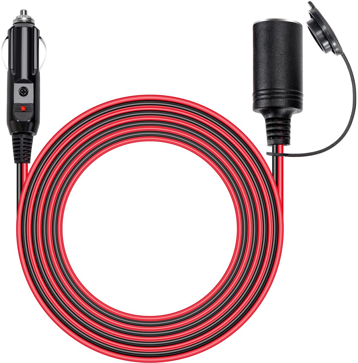 Elzusha - Verlengkabel voor Sigarettenaansteker 3,6 m - 12V/24V Adapter