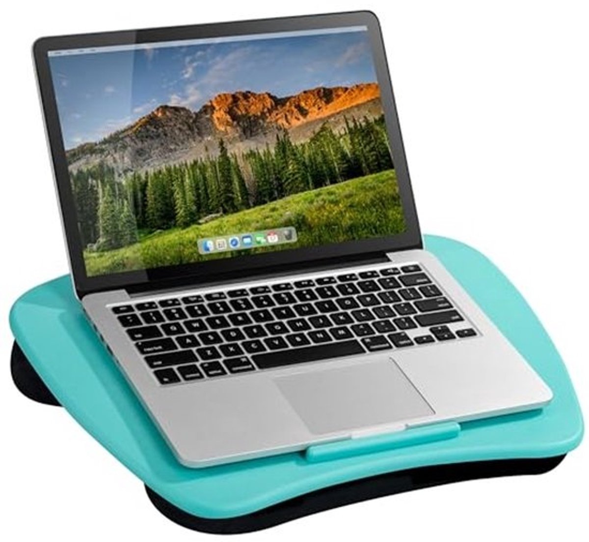 Basis Laptop Lapdesk met Kussen en Apparatuur Rand - Ideaal voor Werk en Ontspanning