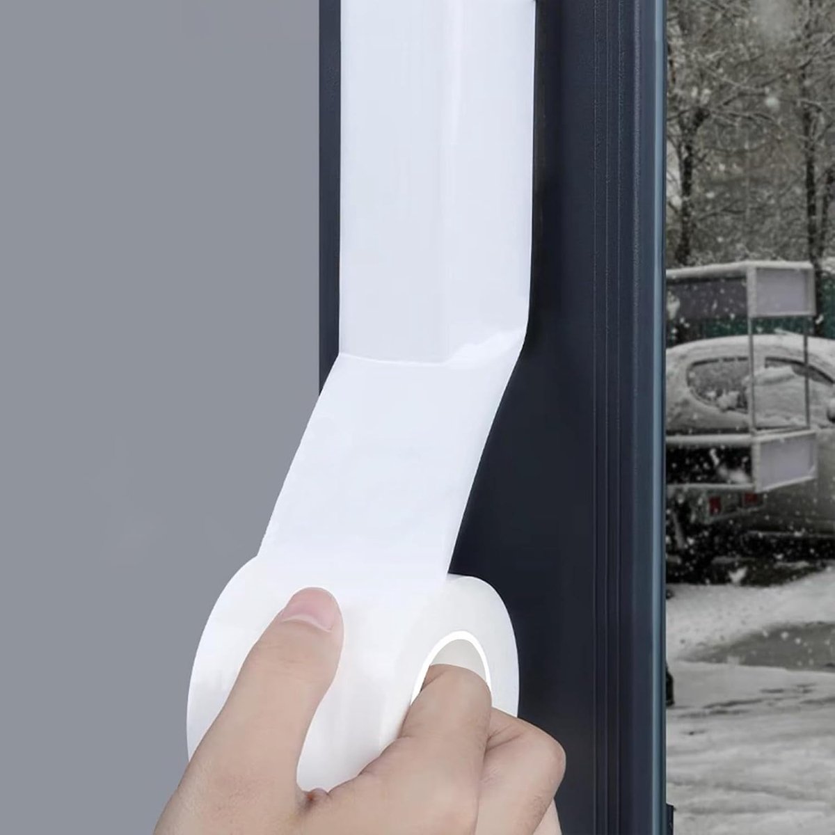 Tochtstrip voor Ramen en Deuren 5 cm x 10 Meter - Witte Weerbestendige Afdichtingstape - Verwijdert Schoon Zonder Resten - Winterisolatie