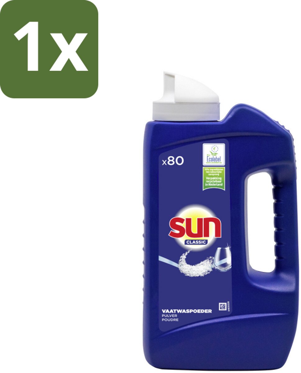 1 x Sun Vaatwaspoeder Normaal 1,39 kg 80 wasbeurten - Vaatwaspoeder - Vaatwasmachine - Vaatwas - Vaatwaspoeder 80 Wasbeurten - Vaatwaspoeder 1.39 Kg