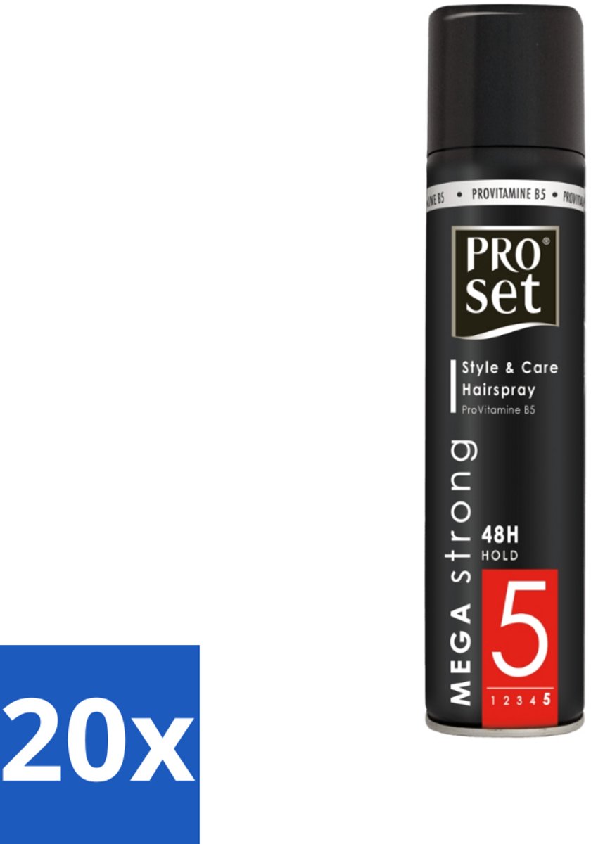 Proset - Haarspray - Mega Strong - 48 uur Werking - 300 ml - Bulkverpakking - 20 stuks
