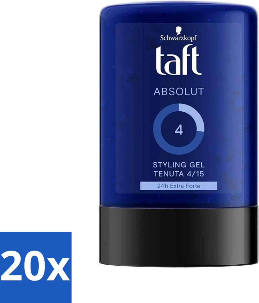Schwarzkopf - Taft - Absolut Haargel - Mannen - Langdurige Hold - 300 ml - Bulkverpakking - 20 stuks