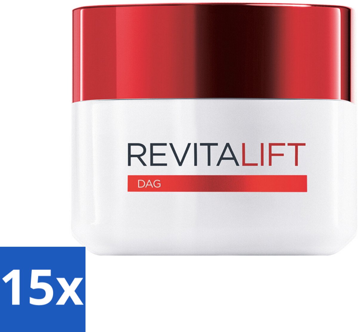 15 x L'Oréal Revitalift Anti-Rimpel Dagcrème 50 ml - Anti-aging Crème - Rimpels - Veroudering - Huidverzorging - Retinol