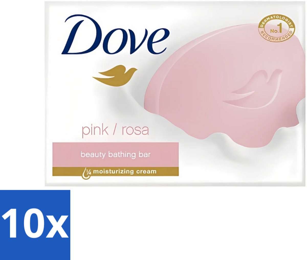 Dove - Zeep - Pink - Hydraterend en Verzorgend - 4 x 100 g - Bulkverpakking - 10 stuks