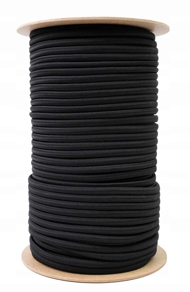 Elastische Rubberen Spanband 6mm 100m Zwart - Veelzijdig Gebruik