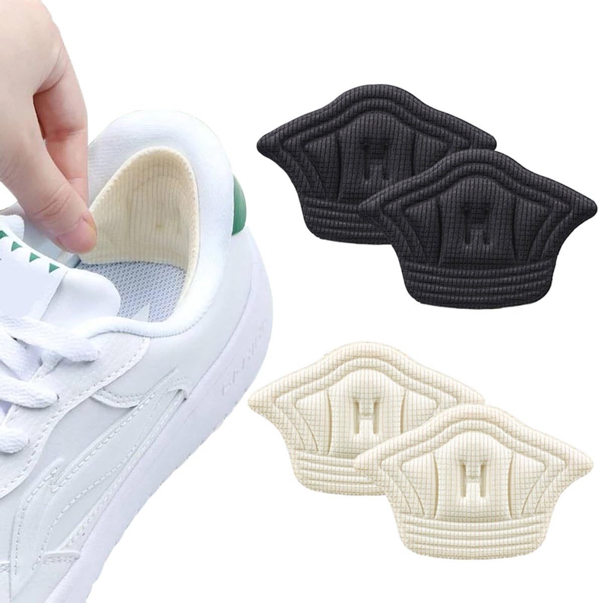 Solidchoice - Hielkussentjes - Hielpads voor Schoenen - Zwart - 1 paar